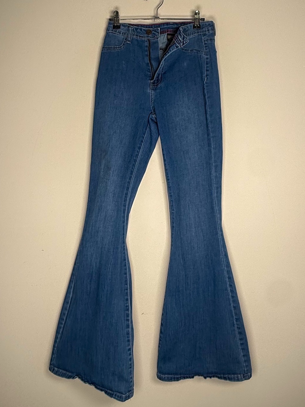 High-Rise Blue Flared Jeans for Women